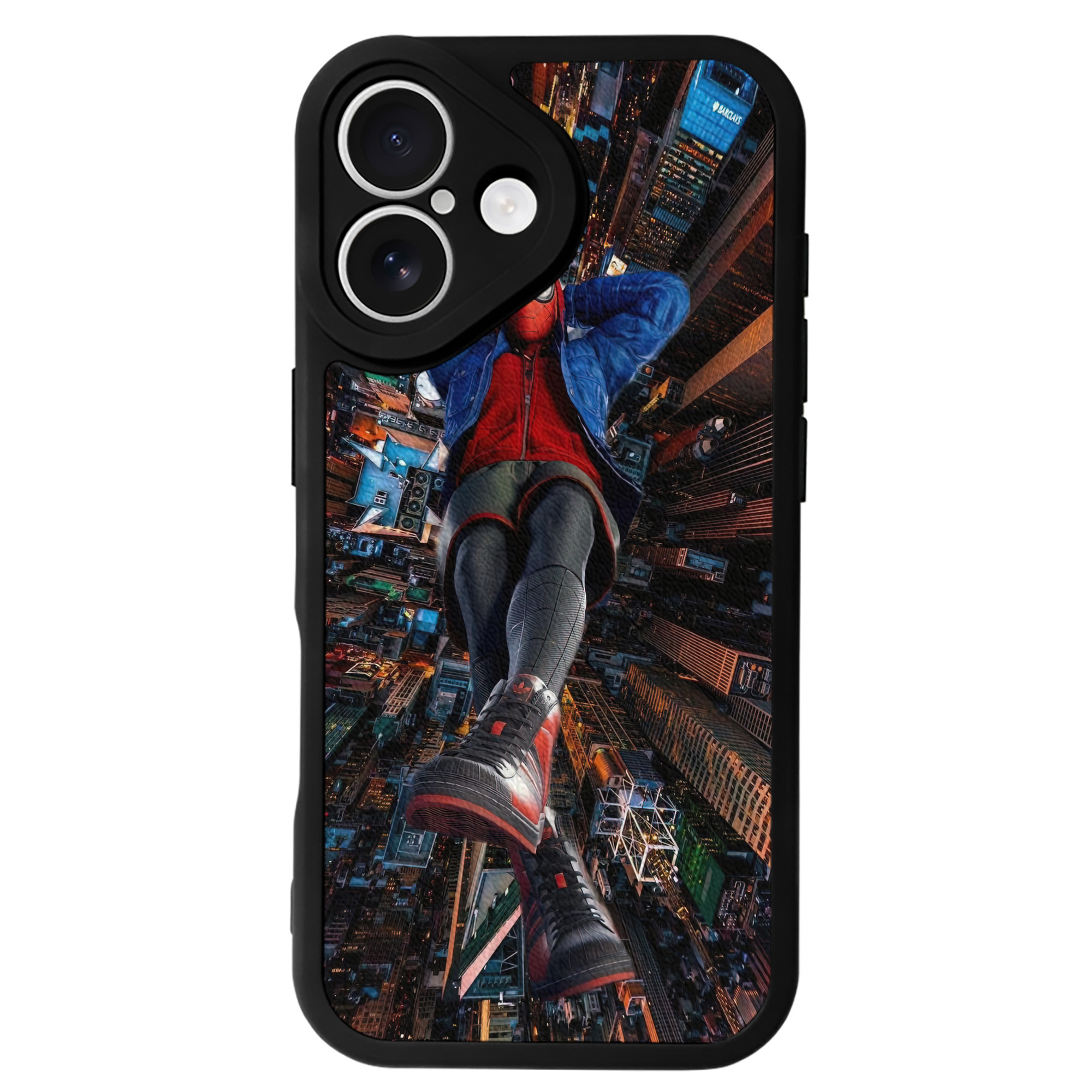 （画像用） Spider Man スパイダーマン 【iPhone 16シリーズ対応】シリコンスマホケース（レザー調） 材質：シリコン